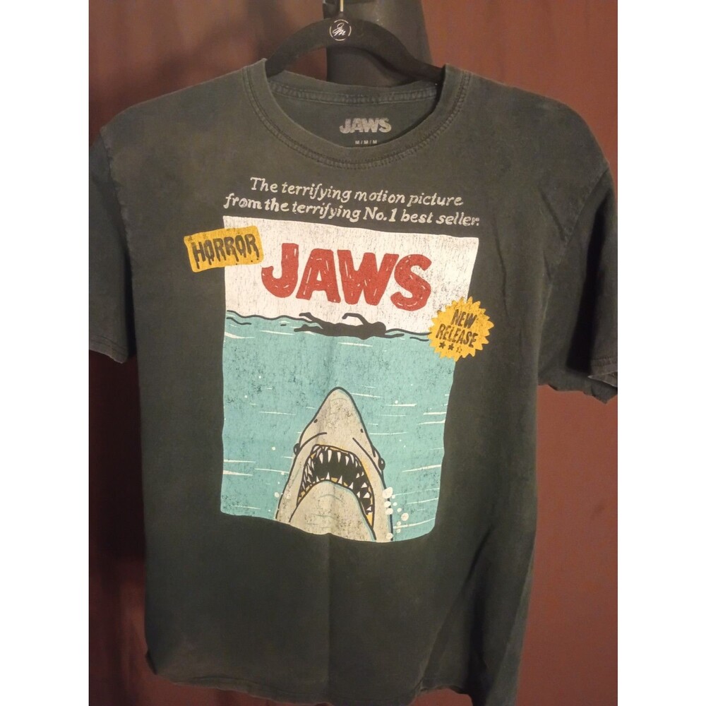 Men's Jaws Classic Poster Sketch Graphic T-Shirt